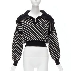 Chanel Cashmere Stripe Cropped Sweater